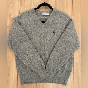 Burberry Gray V-Neck Sweater